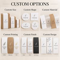 Étiquettes personnalisées pour bande de boîte cadeau en papier, impression noire, logo mat, bande d'emballage pour emballage de détail