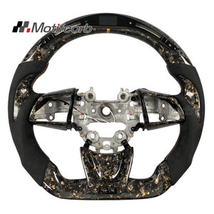 Volant intelligent en fibre de carbone forgée avec flocons dorés personnalisés pour Kia Stinger GT GTS GT1 GT2 2018-2024, amélioration de l'intérieur avec affichage LED de régime moteur - Product Image 1