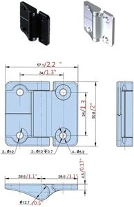 Charnière industrielle YOYOW à couple fixe à 270 degrés avec arrêt à n'importe quelle position, en alliage de zinc, pour équipement d'automatisation - Product Image 4