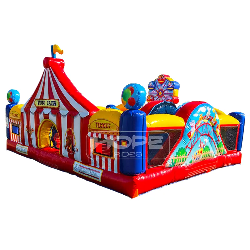 Vui vẻ công bằng lễ hội trẻ em PVC Inflatable nhà bị trả lại nhỏ các chướng ngại vật tương tác trò chơi bouncy lâu đài cho trẻ em