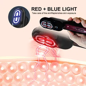 EMS 3 In 1 Massage Comb Red Blue Light Therapy Beauty Equipment Rechargeable EMS Face Massager Machine Electric Massage Comb