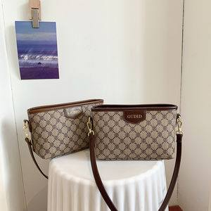 กระเป๋าสะพายไหล่ผู้หญิงสไตล์วินเทจ ลายเรขาคณิต ป้องกันการโจรกรรม วัสดุ PU คุณภาพสูง ซับในโพลีเอสเตอร์ สำหรับใช้ในชีวิตประจำวัน - Product Image 6