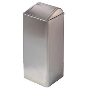 Cestino per Rifiuti in Acciaio Inox 80 L con Coperchio per Uso Interno ed Esterno - Product Image 1