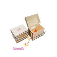 Boîte à gâteau transparente, boîte en papier alimentaire personnalisée avec logo en relief, emballage OEM pour pâtisserie, desserts, biscuits et cadeaux