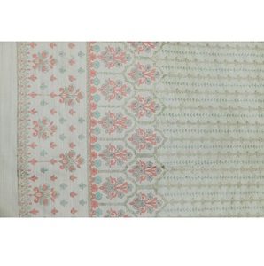 Tela de Seda Cruda Tejida, Ligera, Transpirable, de Secado Rápido, con Diseño Floral Geométrico Abstracto, 44 Pulgadas de Ancho, para Costura, Moda y Hogar - Product Image 1