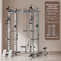 Rack de musculation multifonction en acier robuste, cage à squats tout-en-un, pour salle de sport commerciale et usage domestique, support d'entraînement pour barre de musculation