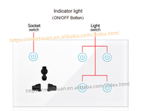 Interrupteur intelligent WiFi Tuya 4 voies avec prise universelle et contrôle de la consommation électrique, compatible Google Home, Alexa, Alice