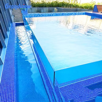 Grandview petits panneaux acryliques de fenêtre de mur de feuille de verre acrylique résistant aux uv pour la piscine
