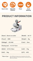 Sokany SK-777 Ménage Électrique Broyeur À Glace 300W En Acier Inoxydable Mélangeur De Nourriture Machine Plus Durable Résistant À L'usure