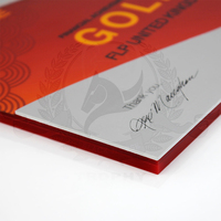Plaques acryliques rouges de haute qualité, originales, personnalisées, tasse en acrylique avec logo personnalisé