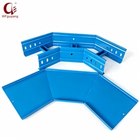 Coude de chemin de câbles industriel thermolaqué en acier au carbone, raccord de pliage horizontal et vertical à 90 degrés, capacité de charge 250 kg