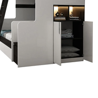 Lits dortoirs multifonctionnels modernes en bois massif Lits superposés simples pour étudiants et employés pour appartement Panneau MDF en bois d'acajou