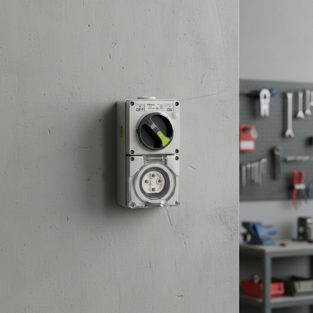 SAA Multi Switch Copper ABS Industrial Extension Socket 500V 4pin 20Amp IP66