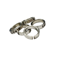 Bague pour oiseaux en acier inoxydable écologique, ouverte, pour perroquets, pigeons, poulets et canards - Marque YZ 15 mm x 4,5 mm, personnalisable
