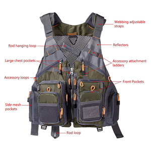 Sac de pêche unisexe réglable, léger, portable, multi-poches, imperméable et durable, fabriqué en Oxford, pour la pêche. - Product Image 2