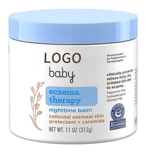 OEM özel etiket doğal yulaf özelleştirilmiş bebek çocuk yüz losyonu çocuk nemlendirici egzama bakım kremi