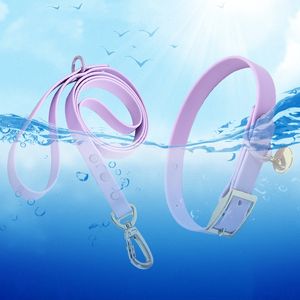 Wholesale Small Size Adjustable <b>Dog</b> <b>Collar</b> Lead Set Soft PVC Waterproof With Animal Pattern Name Tag and Poop Bag Holder - Product Image 5