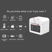 Four à Air Chaud Électrique 16L avec Commande à Bouton Rotatif, Mini Four de Comptoir Breveté Anti-Fumée, Certifié CE GS, Idéal pour Poulet Rôti et Pizza