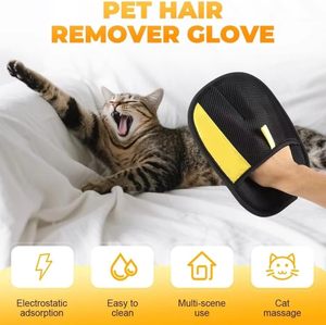 Pet Grooming <b>Cat</b> Hair Removal Glove <b>for</b> <b>Clothes</b> Bed Mat Sofa Pet Hair Remover Glove Pet Massage Cleaning Deshedding Glove - Product Image 2