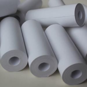 Rouleau de papier thermique monocouche 57x50mm sans noyau pour caisse enregistreuse, 100% pâte de bois pure - Product Image 6