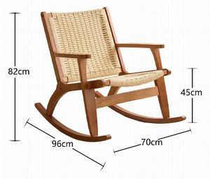 <span class=keywords><strong>Fauteuil</strong></span> d'appoint moderne de luxe en bois massif tressé pour salon, <span class=keywords><strong>fauteuil</strong></span> de détente pour la maison - Product Image 6