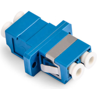 Acoplador dúplex LC de cerámica de circonio premium, adaptador de panel de alta densidad compatible con LGX para centro de datos de montaje en rack de 19 pulgadas