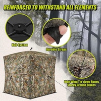 Tente pliante transparente d'extérieur, tente de chasse pop-up pour 3 personnes avec sac de transport