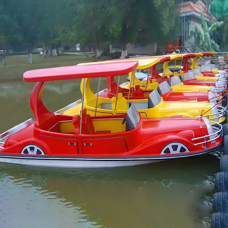 Park için aile elektrikli fiberglas tekneler ile en iyi kiralama iş eğlence tekne Vintage elektrikli araba tekne 2023