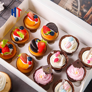 Tùy chỉnh thiết kế kích thước Cookie cupcake đóng gói Bìa hộp <span class=keywords><strong>Cup</strong></span> bánh hộp - Product Image 2