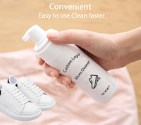 Bouteille de mousse liquide OEM à prix d'usine avec pulvérisateur pour kit de nettoyage de chaussures blanches