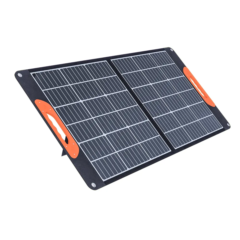 36 셀 좋은 가격 새로운 디자인 모노 접이식 유연한 100 와트 태양 전지 패널 더블 유리 led 디스플레이 캠핑