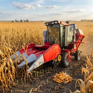 Moissonneuse-batteuse semi-automatique à engrenages pour blé, riz et maïs, haute productivité, entraînée par tracteur 100-150 CV, pour le décorticage des tiges et des épis sur le champ - Product Image 5