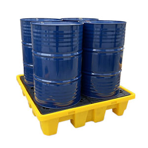 Mesa de laboratorio de plástico de gran tamaño, 4 tambores, bandeja de contención secundaria para prevención de derrames de aceite de palés antiderrames - Product Image 1