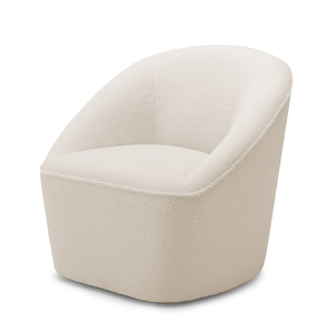 Sillón Giratorio de Estilo Moderno con Tapizado Bouclé, Suave y Versátil, Mueble para Sala de Estar, Oficina en Casa, Dormitorio, Apartamento, Hotel - Product Image 3