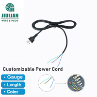 Cable de Alimentación OEM Brasil 3*0.75mm² con Extremo Desnudo, Cable Eléctrico para Electrodomésticos, Enchufe con Certificación INMETRO