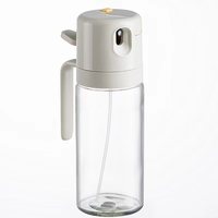 Bouteille pulvérisatrice 2-en-1 double usage pour huile et vinaigre, anti-fuite, design minimaliste moderne, pour cuisine domestique, épices, sauce soja, vinaigre et huile