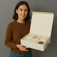 Boîte Cadeau Pliante Magnétique de Luxe Personnalisée Écologique avec Logo pour Bougie, Rigide et Grande, pour Enfants