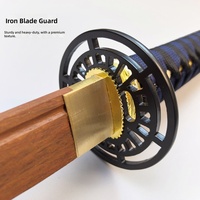 Épée en bois d'ironwood pour l'entraînement au sabrage, jouet pour enfants, accessoire de performance, non affûtée, pour débutants