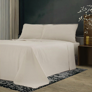 Juego de Funda Nórdica COTTON <span class=keywords><strong>ARTean</strong></span> 180 x 190 / 200 cm, Percal, 200 Hilos, Color Beige Noa, 4 Piezas - Product Image 3