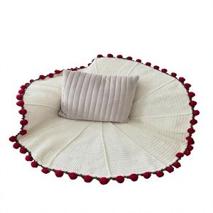 Manta de ganchillo redonda para sofá, última colección 2026, mantas de ganchillo para sofá, estilo clásico circular - Product Image 3