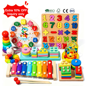 Soumettez une demande pour obtenir un meilleur prix - Jouet xylophone en bois Montessori pour l'éducation précoce des enfants et ensemble de puzzles en forme de planche - Product Image 1