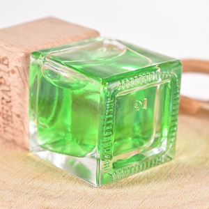 <strong>Mini</strong> Square Hanging <strong>Diffuser</strong> Bottle 10ml Car Perfume Essential <strong>Oil</strong> Bottles with Holder String Wooden Cover - Product Image 6