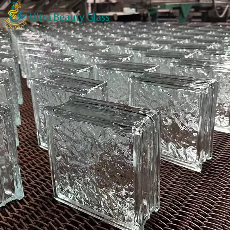 Ladrillos de cristal para la decoración del hogar, bloques de vidrio de construcción sólida a la venta