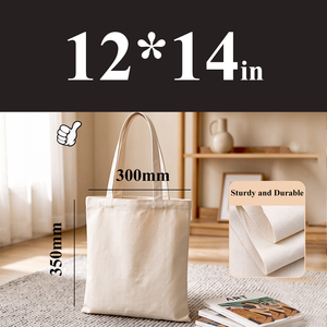 Custom Medium Eco-friendly Casual Canvas <b>Tote</b> <b>Bag</b> with Printed Logo Pocket <b>Zipper</b> for Supermarket & Outdoor Use - Product Image 6
