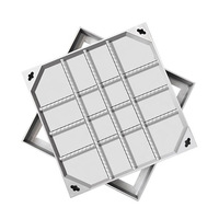 Grille de drainage en acier inoxydable encadrée, anti-corrosion, amovible, pour sols en béton renforcé de routes municipales