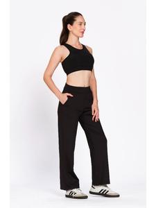 Pantalones Anchos Universales de Licra Negra para Mujer, Marca Munns & Mars, Elegantes, Casuales, Deportivos, para el Día a Día, Viajes y Moda - Product Image 5