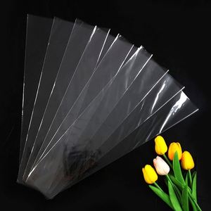 Transparent OPP Plastic Flower Bouquet Sleeve <b>Cellophane</b> Wrapping <b>Bag</b> 13x17inch 0.03mm Thickness for <b>Gift</b> Printing Shopping - Product Image 4