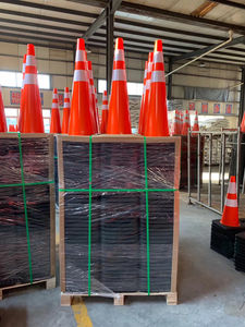 90 ~ PVC 10 + 10 سم منتجات السلامة على الطرق العاكسة cono de carretera مخاريط تحذير حركة المرور عالية الجودة - Product Image 5