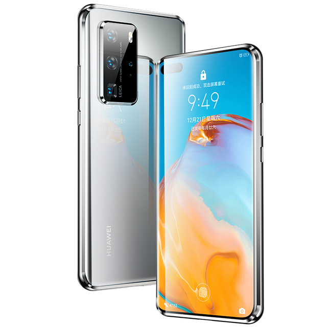 360 Full Protection Privacy Magnetic Flip Case with Built-in Screen Protector for Huawei P40 Pro with Camera Lens Protection