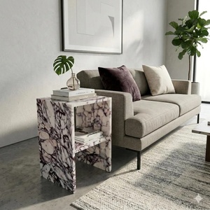 Table d'appoint de luxe en marbre Calacatta Viola pour appartement, villa, <span class=keywords><strong>chambre</strong></span> et salon - Product Image 2